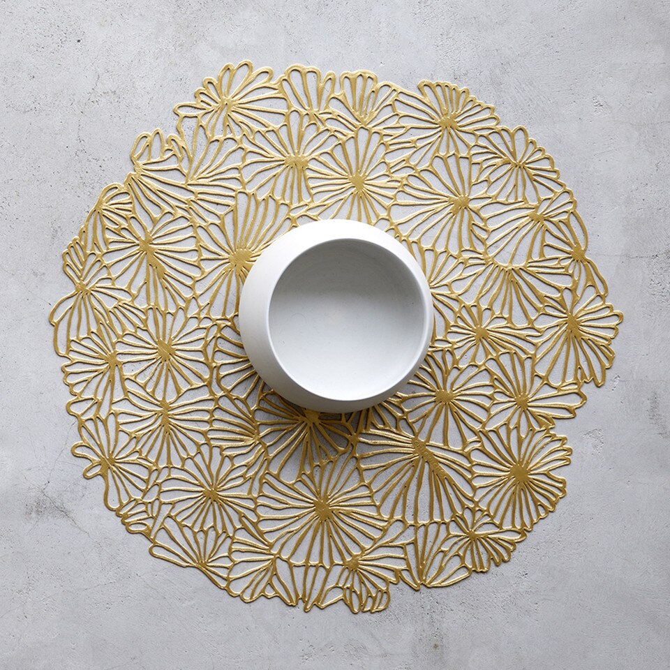 Chilewich Daisy Round Placemat, Gilded Williams Sonoma AU